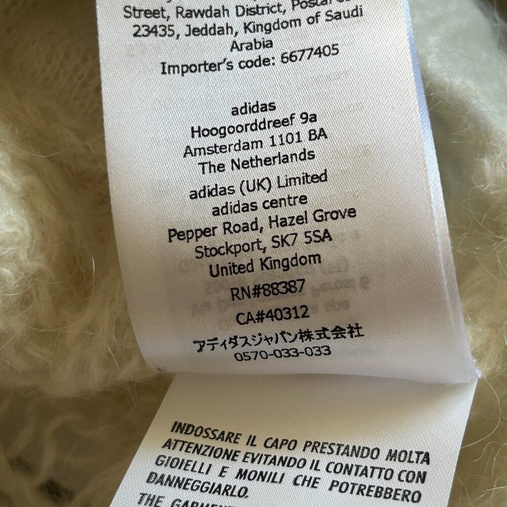 NWT Gucci X Adidas Ivory Mohair Knit Button Front Cardigan XS - Picture 11 of 16